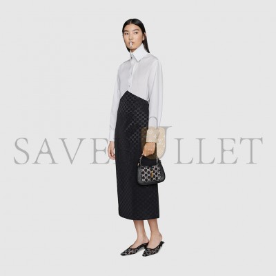 GUCCI JACKIE 1961 MINI LIZARD SHOULDER BAG 677027 (19*13*3cm)